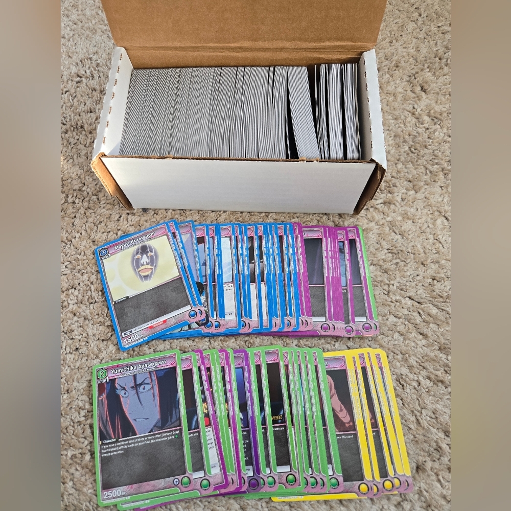 Lot of 414 Union Arena Trading Cards includes Sword Art Online & Bleach Sets